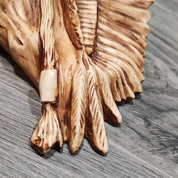 Vintage 91' Chieftain Appalachian Indian Head Ceramic Wall Decor - Picture 3 of 8